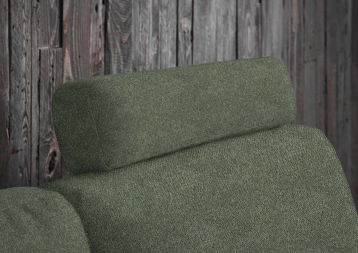 3-SITZER-SOFA in Flachgewebe Olivgrün  - Schwarz/Olivgrün, Design, Textil/Metall (226/89/97cm) - Pure Home Lifestyle