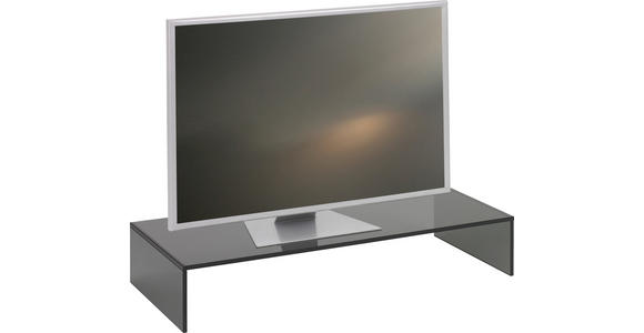 TV-AUFSATZ  Glas  Grau  - Grau, Design, Glas (80/14/35cm) - Xora