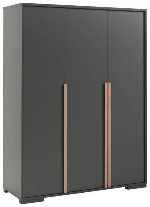 DREHTÜRENSCHRANK  in Anthrazit  - Anthrazit/Buchefarben, MODERN, Holz/Holzwerkstoff (145,6/195,2/56cm) - MID.YOU