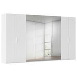 DREHTÜRENSCHRANK 400/223/61 cm,  in Weiß, 8-türig  - Weiß, Basics, Glas/Holzwerkstoff (400/223/61cm) - Novel