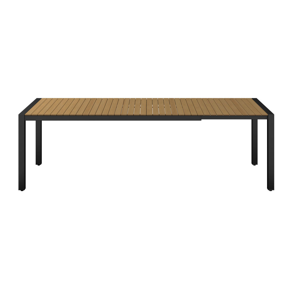 GARTENTISCH Holz, Metall Teakfarben rechteckig  - Schwarz/Teakfarben, Modern, Holz/Metall (118,5/252/100/75cm) - Ambia Garden