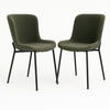 STOLSET 2 styck bouclé  - svart/mörkgrön, Modern, metall/textil (48/83/59cm) - MID.YOU