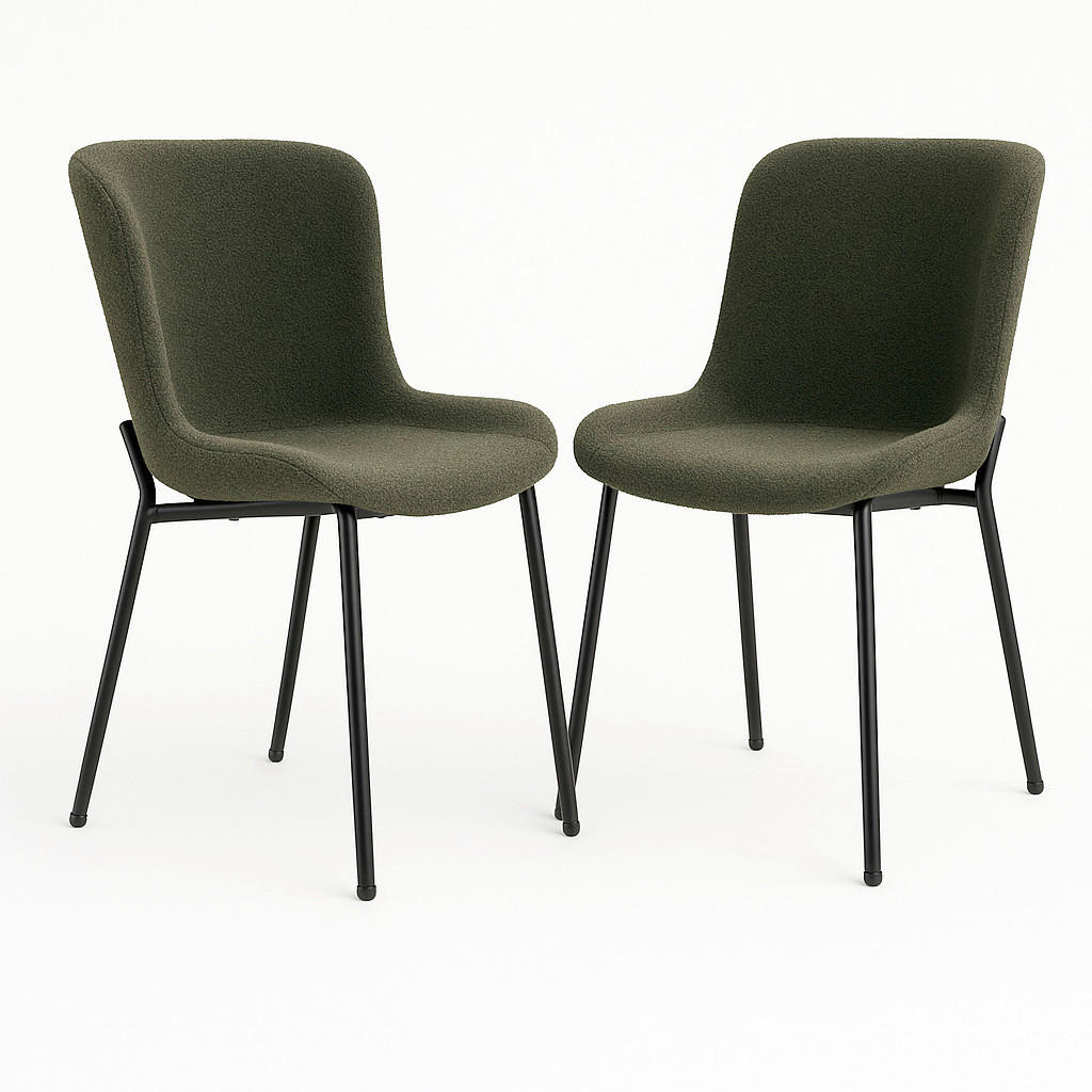 Stuhl-Set Maceda Dunkelgrün B: 48 cm