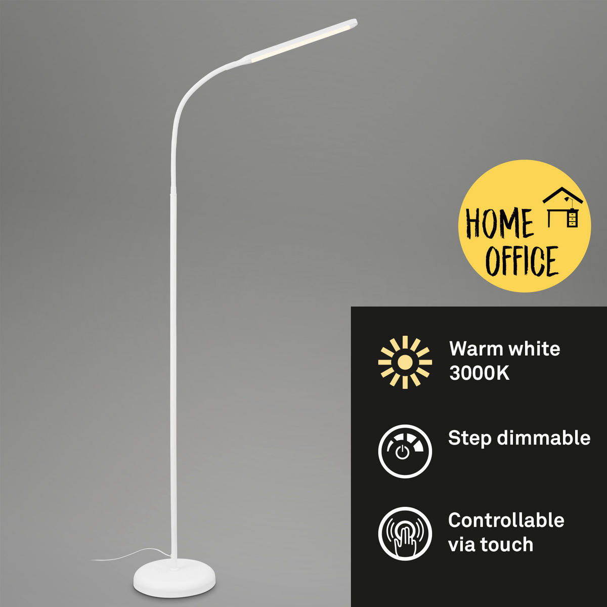 LED SVJETILJKA PODNA Pivaz  - bijela, Trend, plastika (126,5/21/66cm)