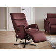 RELAXSESSEL in Leder Bordeaux  - Bordeaux/Schwarz, Design, Leder/Metall (70/117/85cm) - Dieter Knoll