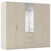 DREHTÜRENSCHRANK 251/223/61 cm,  in Champagner, 5-türig  - Champagner, Basics, Glas/Holzwerkstoff (251/223/61cm) - Novel