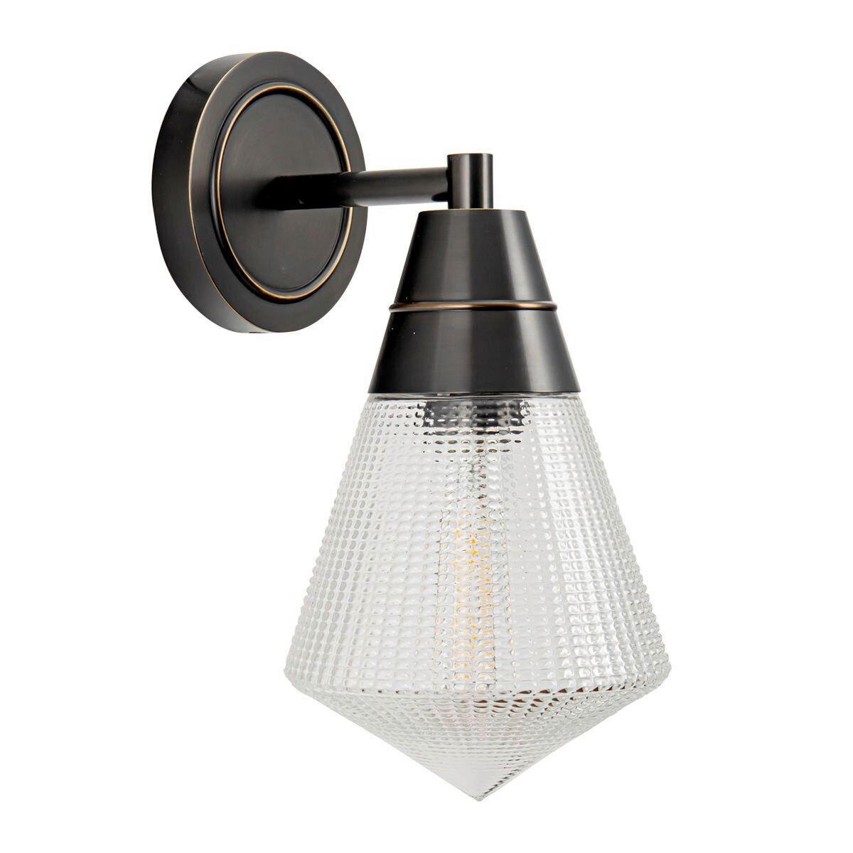 WANDLEUCHTE   - Bronzefarben, KONVENTIONELL, Glas/Metall (29,5/15,2/19,1cm) - Elstead Lighting