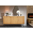 SIDEBOARD Line  in 150/75/40 cm  - Eichefarben/Schwarz, Design, Holzwerkstoff/Metall (150/75/40cm) - Carryhome