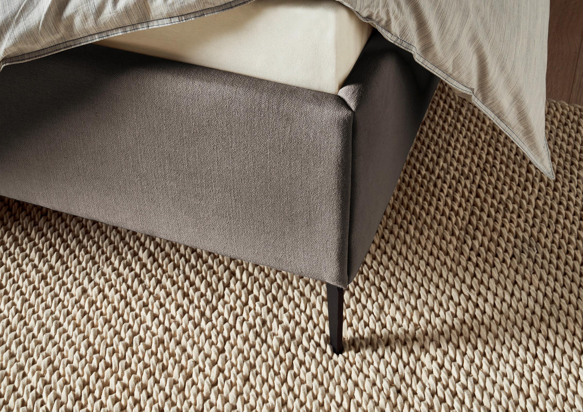 POLSTERBETT ELOS gepolstertes Kopfteil 160/200 cm  in Braun, Cognac  - Cognac/Anthrazit, Design, Textil (160/200cm) - Musterring