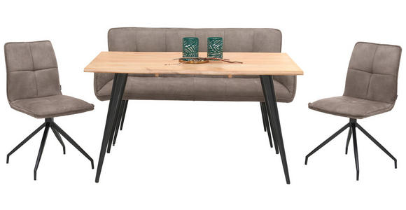 ESSTISCH in Holz, Metall 140/90/76 cm - Schwarz/Akaziefarben, Natur, Holz/Metall (140/90/76cm) - Carryhome