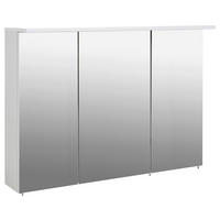 SPIEGELSCHRANK 120,5/72,5/16 cm  - Weiß Hochglanz/Silberfarben, MODERN, Glas/Holzwerkstoff (120,5/72,5/16cm) - MID.YOU