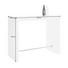 BARTISCH in Holzwerkstoff, Metall 130/60/105 cm - Weiß, Design, Holzwerkstoff/Metall (130/60/105cm) - Carryhome BARTISCH in Holzwerkstoff, Metall 130/60/105 cm - Weiß, Design, Holzwerkstoff/Metall (130/60/105cm) - Carryhome