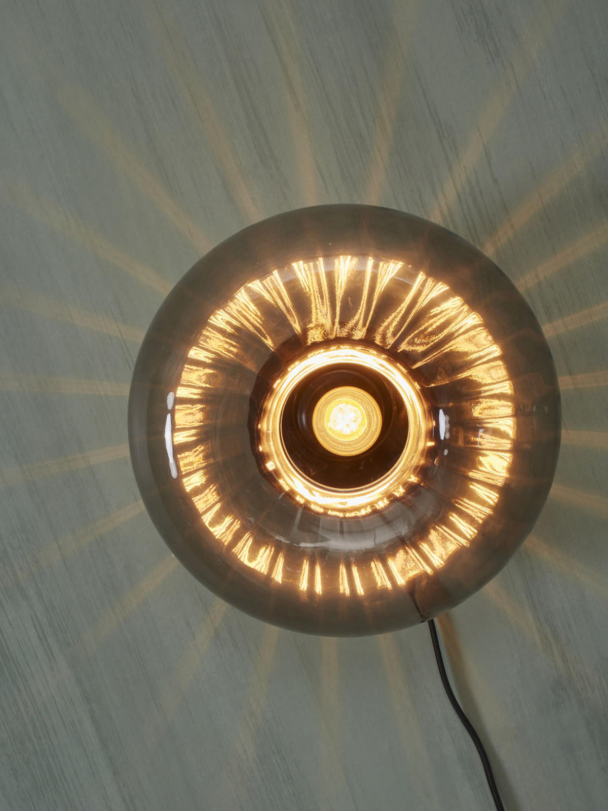 WANDLEUCHTE Brussels 28 cm  - Anthrazit/Goldfarben, Basics, Glas/Metall (28cm) - It's about Romi