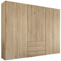 DREHTÜRENSCHRANK inkl. Zubehör 298/222/63 cm,  in Eiche Artisan, 6-türig  - Alufarben/Eiche Artisan, Design, Holzwerkstoff/Metall (298/222/63cm) - Dieter Knoll