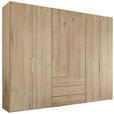 DREHTÜRENSCHRANK inkl. Zubehör 298/240/63 cm,  in Eiche Artisan, 6-türig  - Alufarben/Eiche Artisan, Design, Holzwerkstoff/Metall (298/240/63cm) - Dieter Knoll