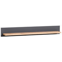 WANDBOARD Eiche Wotan, Anthrazit  - Anthrazit/Eiche Wotan, Design, Holzwerkstoff (150/20/20cm) - MID.YOU