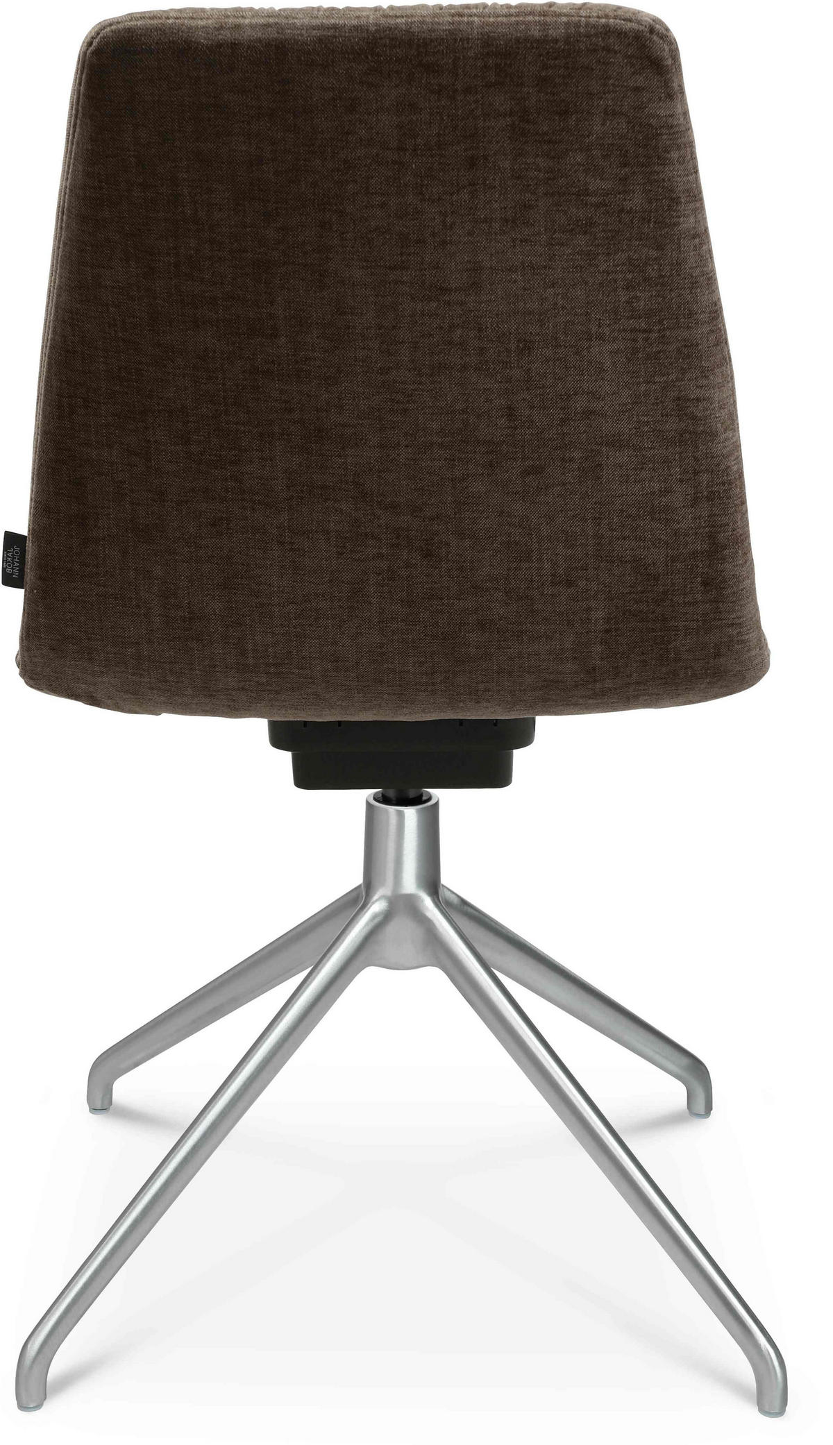 STUHL Velours Alufarben, Braun  - Alufarben/Braun, Design, Textil/Metall (46/81,5-84,5/55cm) - Johann Jakob
