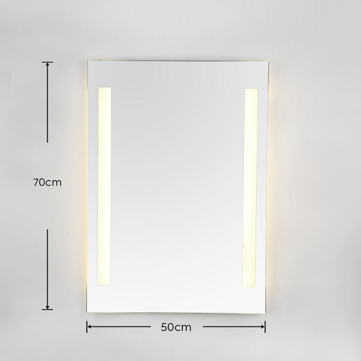 BADEZIMMERSPIEGEL 50/70/3,5 cm  - Basics, Glas (50/70/3,5cm)