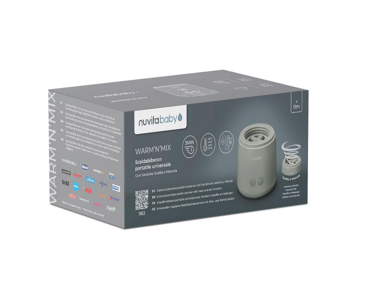 BABYKOSTWÄRMER   - Salbeigrün, Basics, Kunststoff/Metall (10/22/10cm) - Nuvita