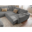 ECKSOFA  in Chenille Grau  224/307 cm  - Schwarz/Grau, KONVENTIONELL, Kunststoff/Textil (224/307cm) - Hom`in