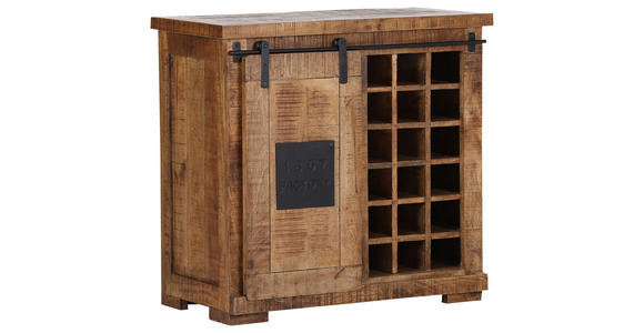 KOMMODE in 90/85/45 cm - Schwarz/Naturfarben, LIFESTYLE, Holz/Metall (90/85/45cm) - Landscape