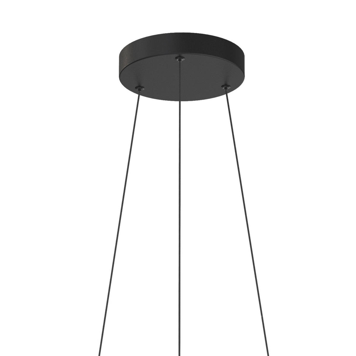 LED-PENDELLEUCHTE 50/50/150 cm  - Schwarz, Design, Metall (50/50/150cm)