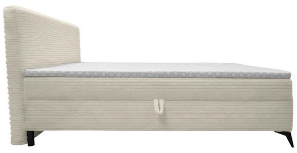 BOXBETT 160/200 cm in Creme - Creme/Schwarz, Design, Holz/Holzwerkstoff (160/200cm) - Xora