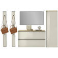 GARDEROBE 5-teilig  in 255/190/37 cm  - Eichefarben/Sahara, Design, Glas/Holz (255/190/37cm) - Dieter Knoll