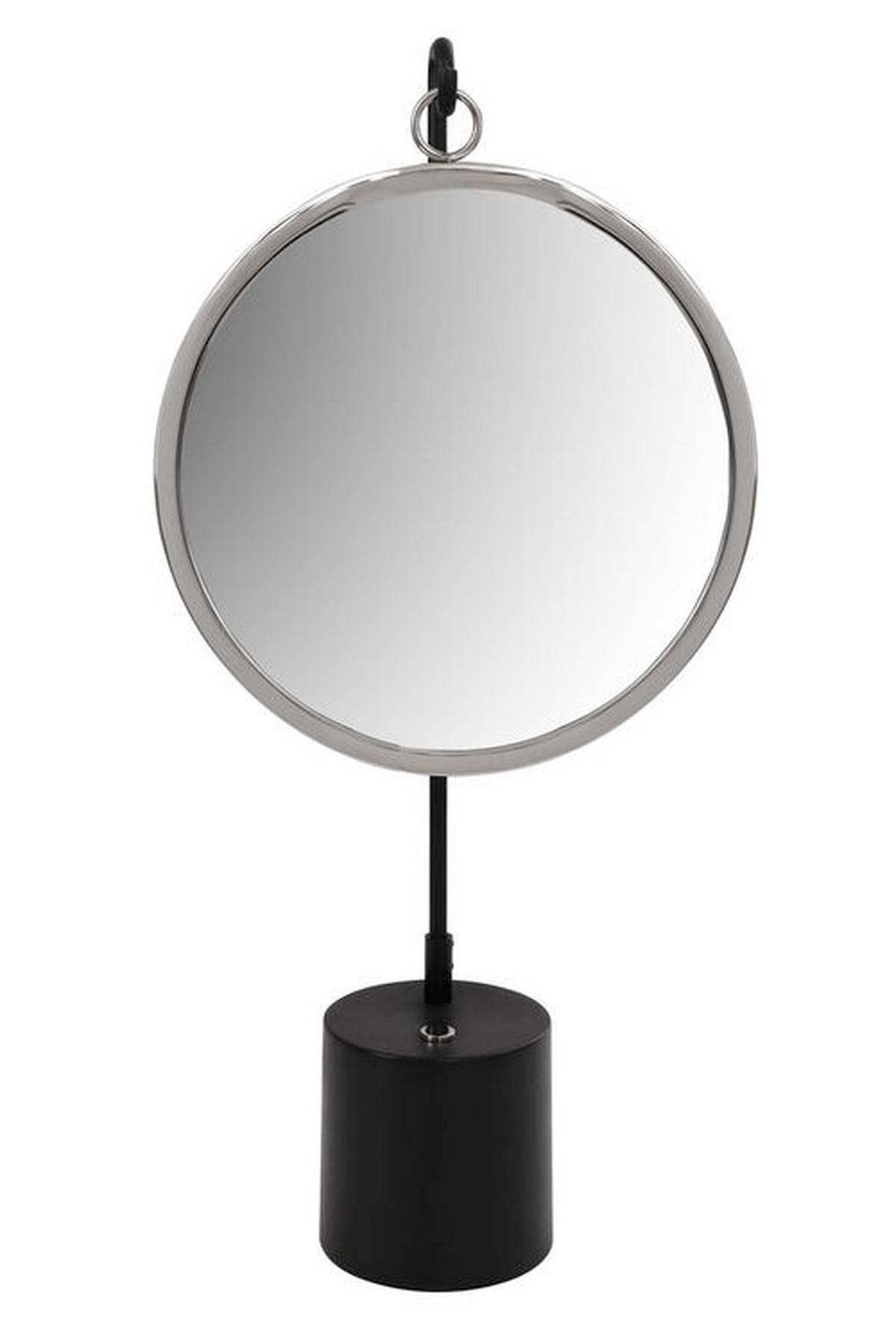 SCHMINKSPIEGEL 30/65/13 cm  - Silberfarben/Schwarz, MODERN, Glas/Metall (30/65/13cm) - Kayoom