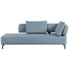 RÉCAMIERE in Flachgewebe Hellgrau, Hellblau  - Hellgrau/Schwarz, Design, Textil/Metall (227/89/101cm) - Dieter Knoll