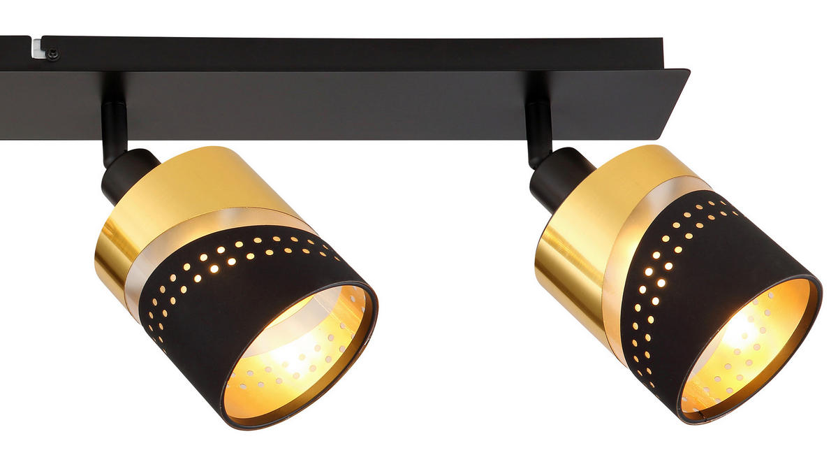 STRAHLER 80/9/20,5 cm   - Goldfarben/Schwarz, Design, Kunststoff/Textil (80/9/20,5cm) - Globo