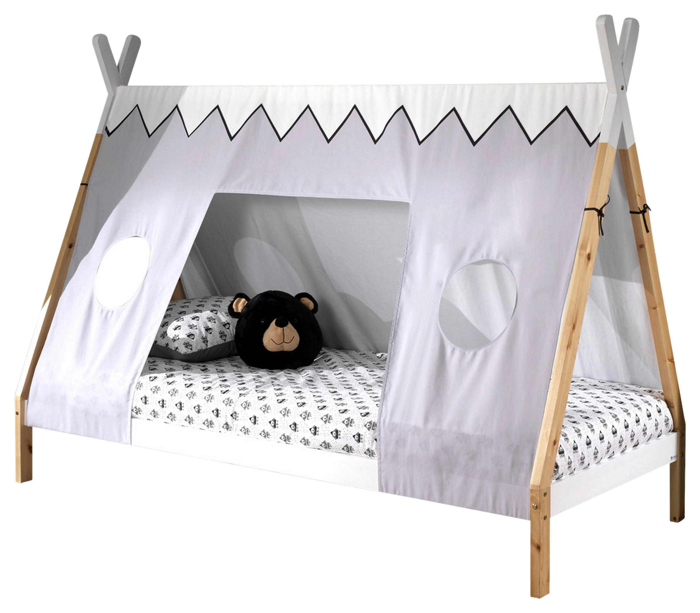 HAUSBETT Rollrost 90/200 cm  - Weiß/Kieferfarben, MODERN, Holz (90/200cm) - MID.YOU