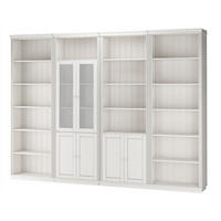 OBÝVACIA STENA, biela, farba borovice - biela/farba borovice, Design, drevo/sklo (296/223/34cm) - Livetastic
