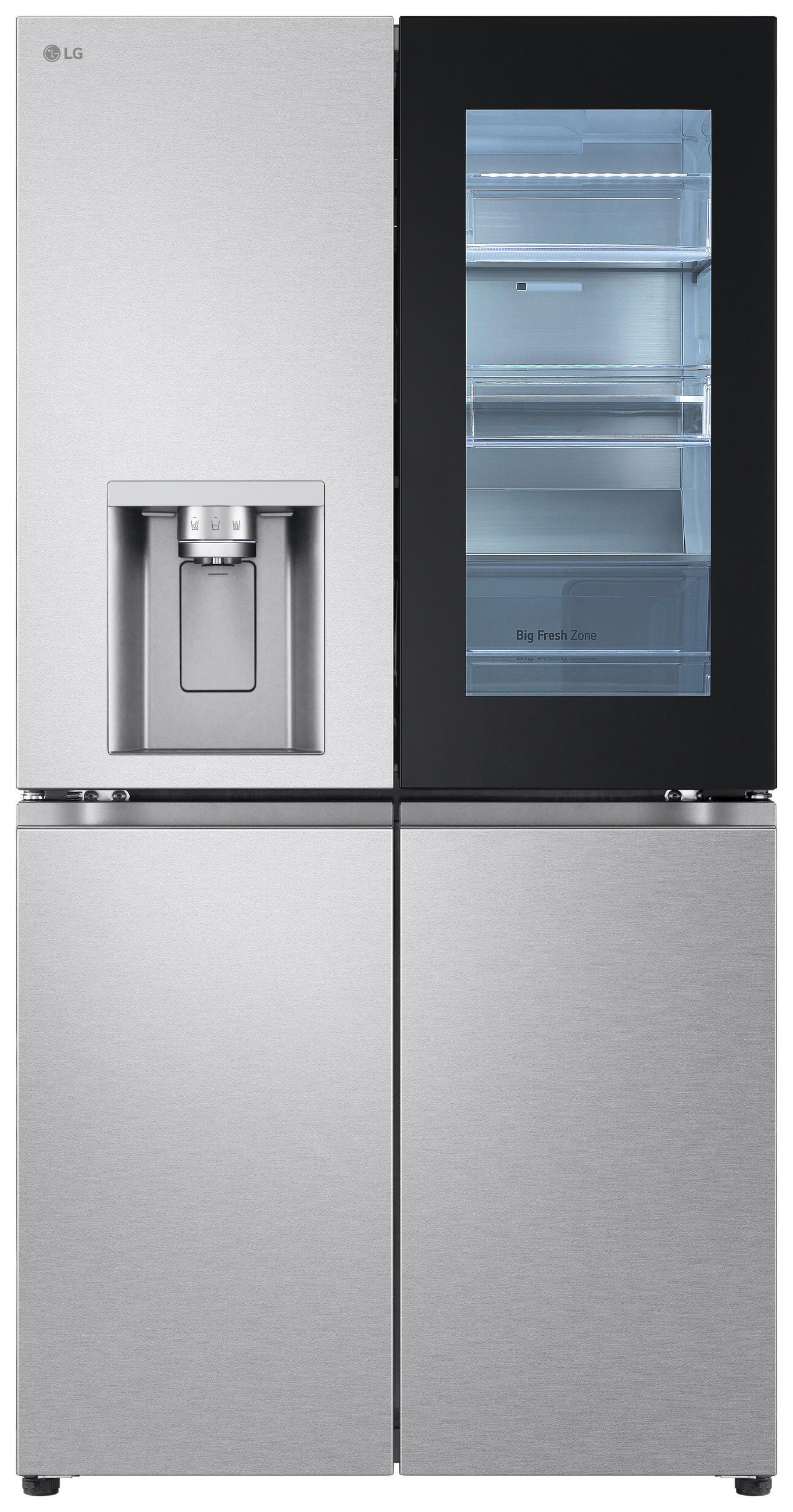 MULTI-DOOR 97,2/179,2/72,9 cm GMG960MBEE - Edelstahlfarben, Trend, Glas/Kunststoff (97,2/179,2/72,9cm) - LG