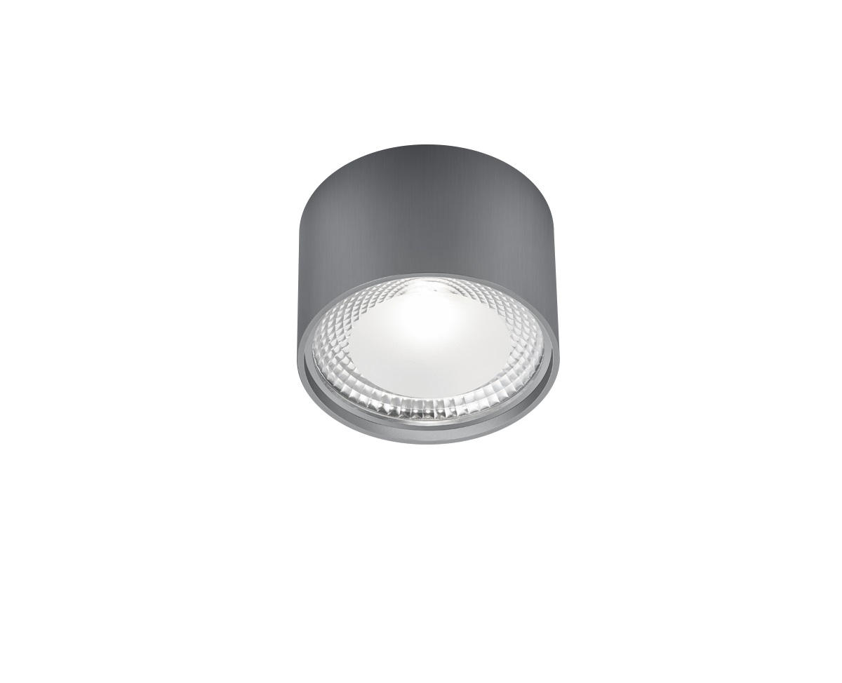 LED-DECKENLEUCHTE 11,5/7,5 cm   - Nickelfarben, Design, Glas/Metall (11,5/7,5cm) - Helestra
