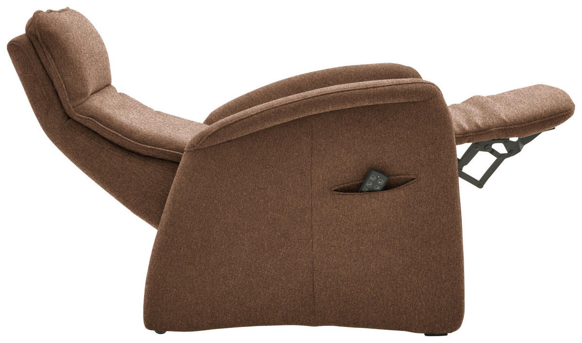 FERNSEHSESSEL in Chenille Braun  - Braun, KONVENTIONELL, Textil (79/114/87-176cm) - Valdera