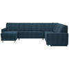 WOHNLANDSCHAFT in Chenille Blau  - Blau/Alufarben, KONVENTIONELL, Kunststoff/Textil (158/322/236cm) - Sedda