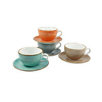 KAFFESERVIS VINTAGE NATURE multicolor 8 delar  - multicolor, Basics, keramik - Creatable