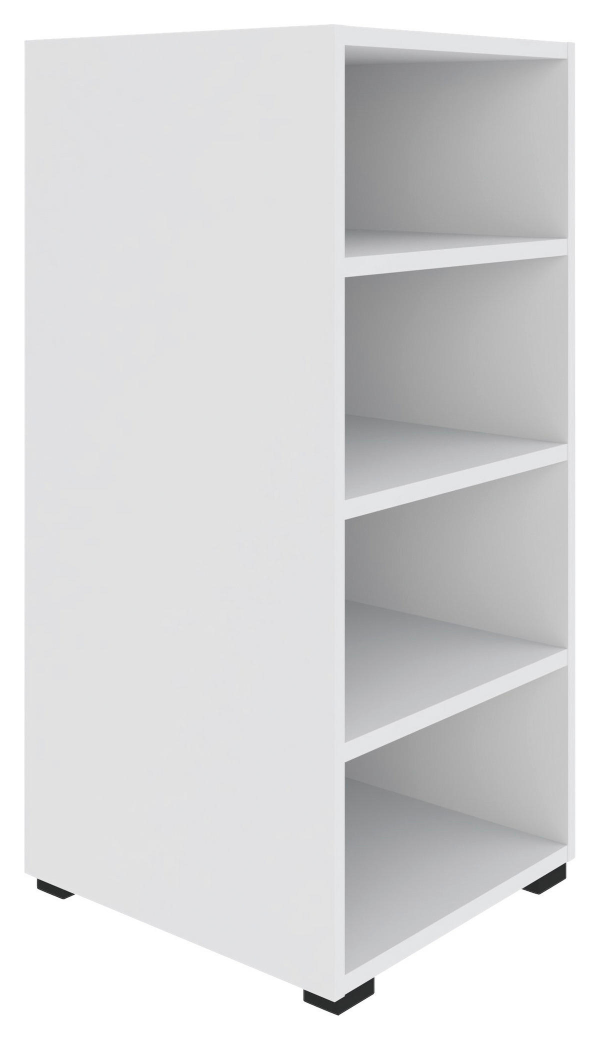 REGAL  46/90/40 cm Weiss  - Weiss/Schwarz, Konventionell, Holzwerkstoff/Kunststoff (46/90/40cm) - Hom`in