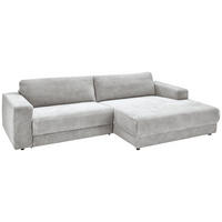ECKSOFA in Cord Grau  296/168 cm  - Schwarz/Grau, Design, Kunststoff/Textil (296/168cm) - Pure Home Lifestyle