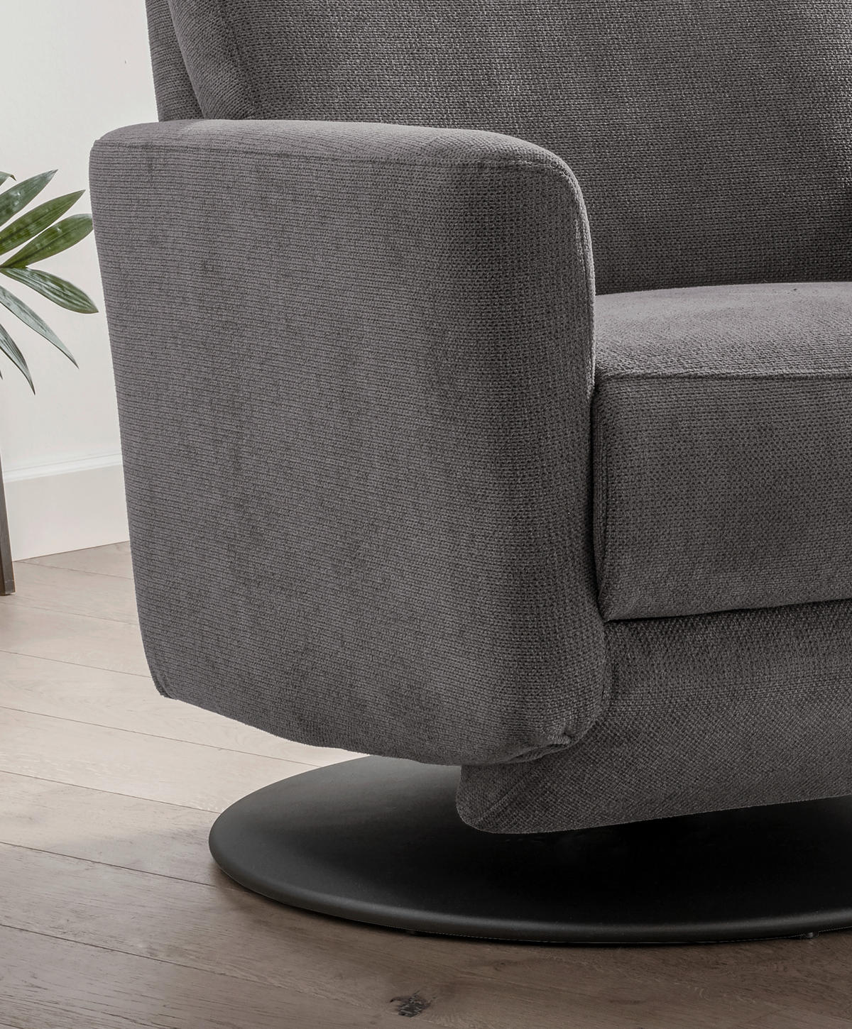 RELAXSESSEL in Textil Greige  - Greige/Schwarz, Modern, Textil/Metall (77/105/87-154cm) - Livetastic