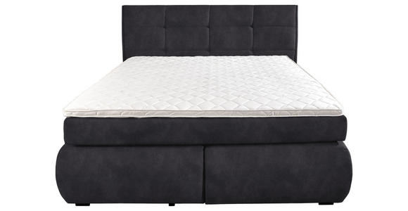 BOXSPRINGBETT 160/200 cm  in Schwarz  - Wengefarben/Schwarz, KONVENTIONELL, Holz/Textil (160/200cm) - Xora