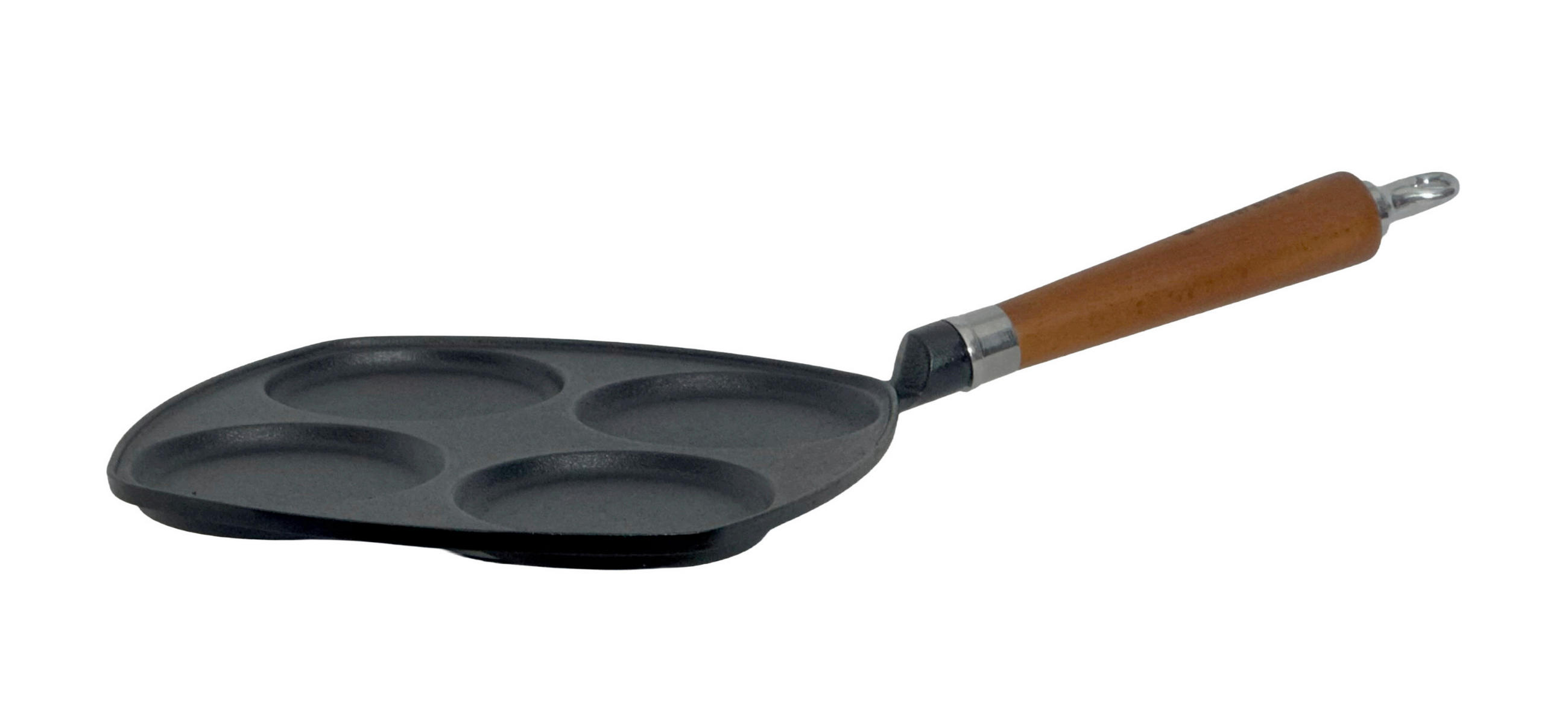 BRATPFANNE  - Schwarz/Braun, Basics, Holz/Metall (52/25/7cm)