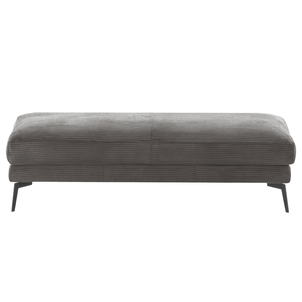 HOCKER Textil Grau  - Schwarz/Grau, Design, Textil/Metall (163/46/62cm) - Livetastic