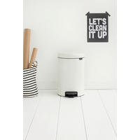 PEDÁLOS SZEMETES 12 l  - fehér, Basics, fém (12l) - Brabantia
