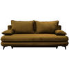SCHLAFSOFA Velours Goldfarben  - Goldfarben/Schwarz, Design, Kunststoff/Textil (217/73/86/106cm) - MID.YOU