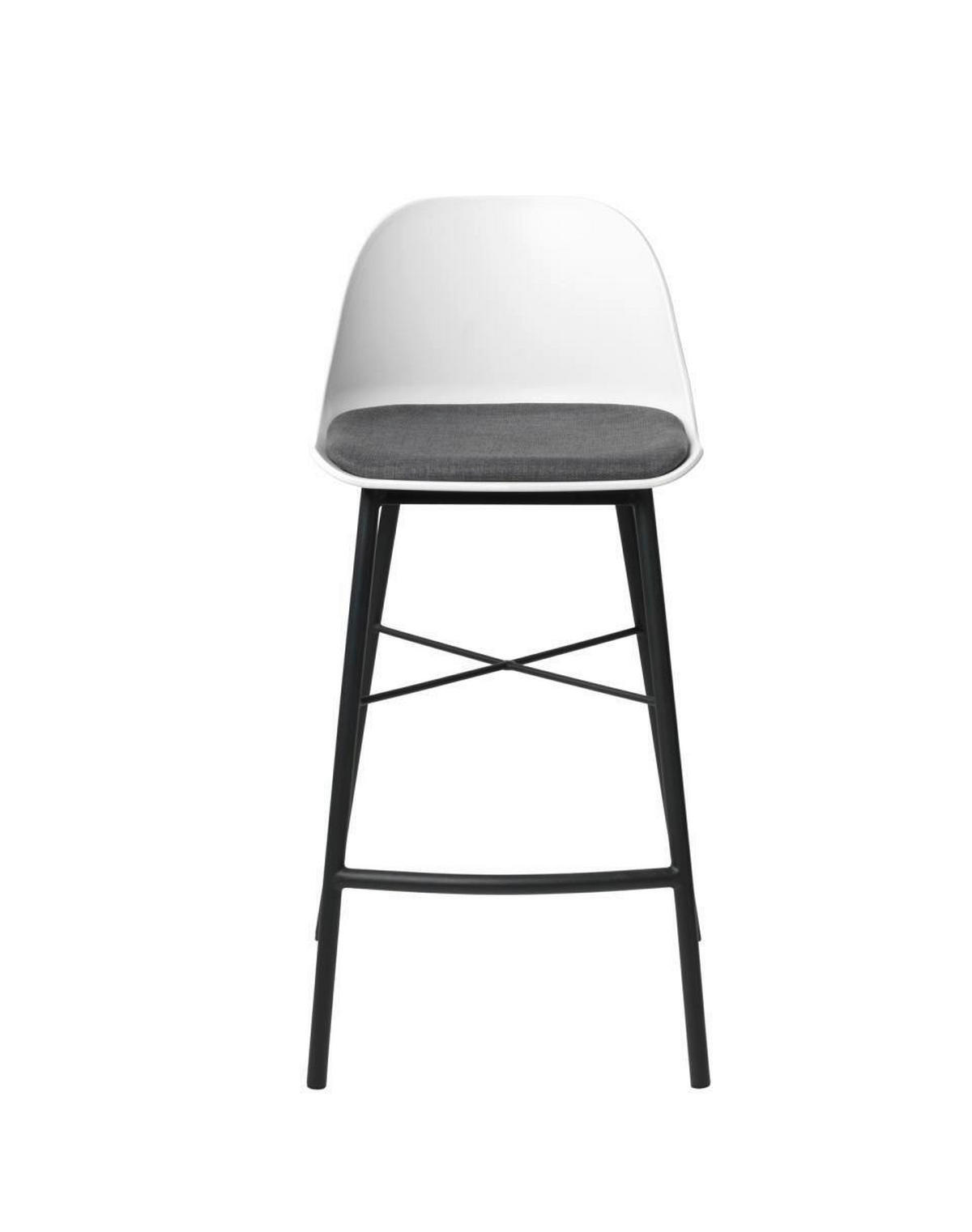 BARHOCKER Weiß  - Schwarz/Weiß, Basics, Kunststoff/Textil (48/93/53cm) - Livetastic