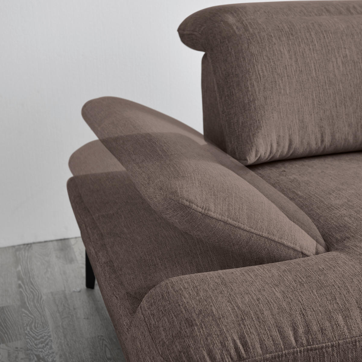 HÖRNSOFFA i vävt tyg hasselnötsfärgad  - hasselnötsfärgad/svart, Design, metall/textil (289/180cm) - MID.YOU