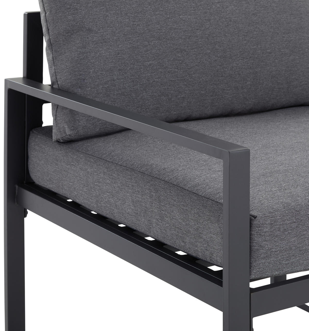 DINING-LOUNGESET  4-teilig  - Anthrazit/Schwarz, Modern, Glas/Textil (317/67/139cm) - Ambia Garden