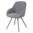 STUHL - Grau, Design, Textil/Metall (57/84,5/61cm) - Carryhome